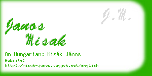 janos misak business card