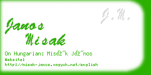 janos misak business card